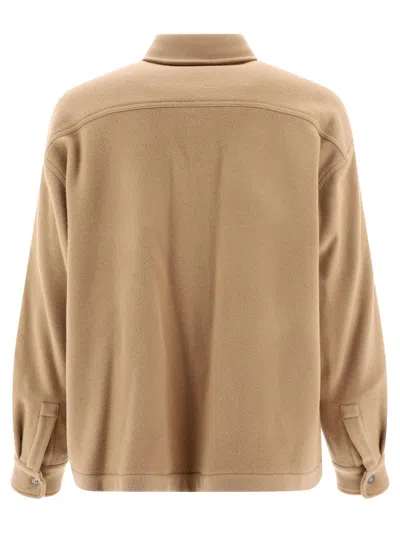 Palm Angels Wool Shirt With Rear Yoke And Chest Pockets