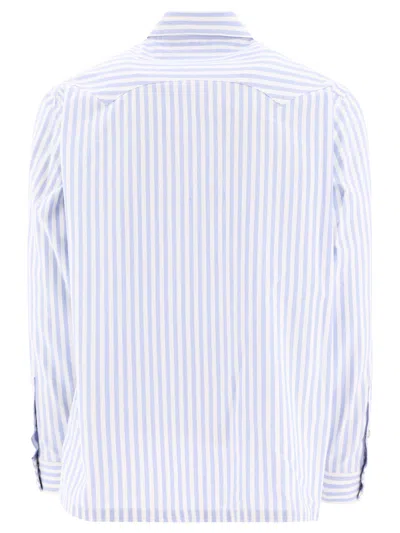 Shop Palm Angels "monogram" Striped Shirt