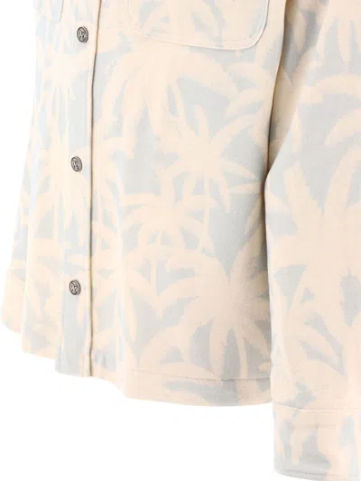 Shop Palm Angels "palms" Overshirt Jacket