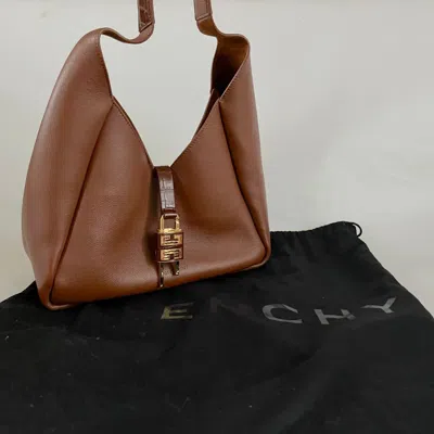 Pre-owned Givenchy Medium G-hobo Caramel Bag
