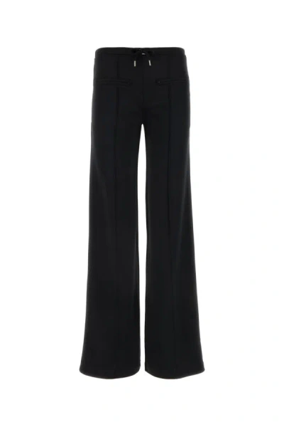 Shop Courrèges Courreges Woman Black Polyester Wide-leg Pant