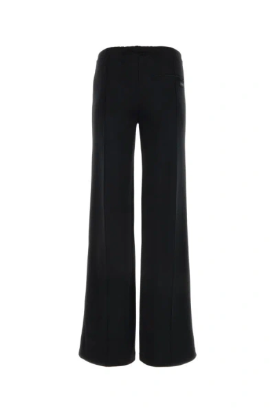 Shop Courrèges Courreges Woman Black Polyester Wide-leg Pant