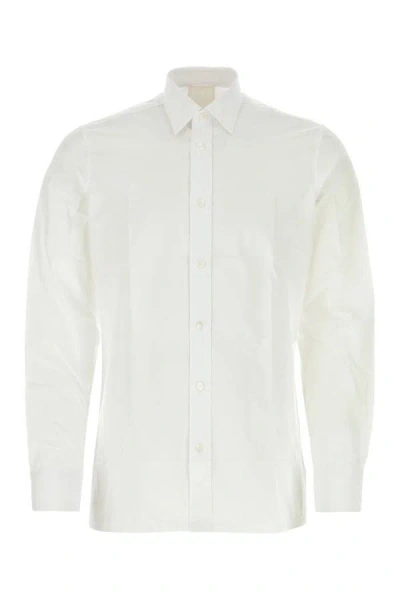 Shop Givenchy Man White Poplin Shirt
