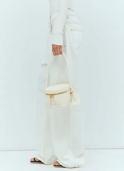 Shop Jacquemus Women Le Vanito Shoulder Bag In Cream