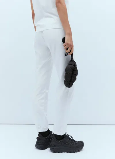 Shop Moncler Women Drawstring Track Pants In White