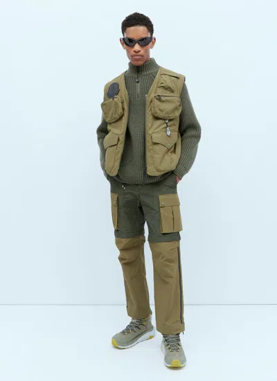 Shop Moncler X Pharrell Williams Men Adjustable Length Technical Pants In Green
