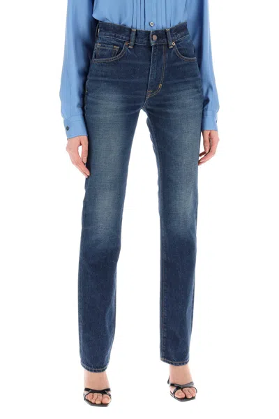Shop Tom Ford "jeans With Stone Wash Treatment Women In Blue