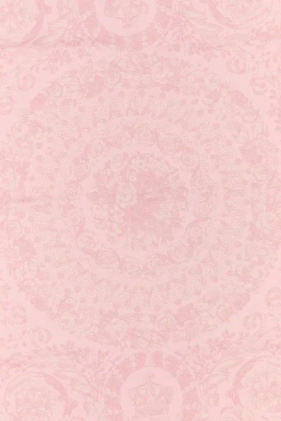 Shop Versace Woman Printed Silk Foulard In Pink