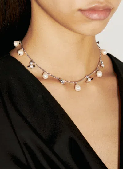 Shop Vivienne Westwood Women Emiliana Necklace In Silver