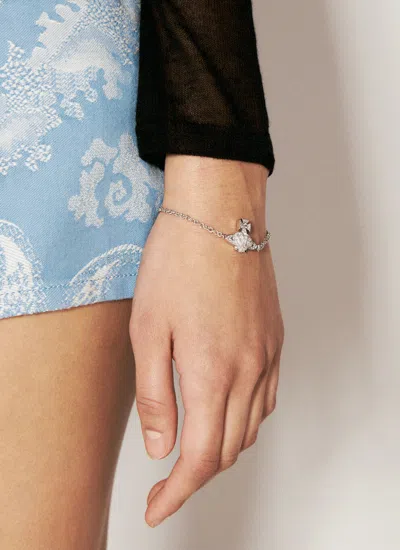 Shop Vivienne Westwood Women Natalina Bracelet In Silver