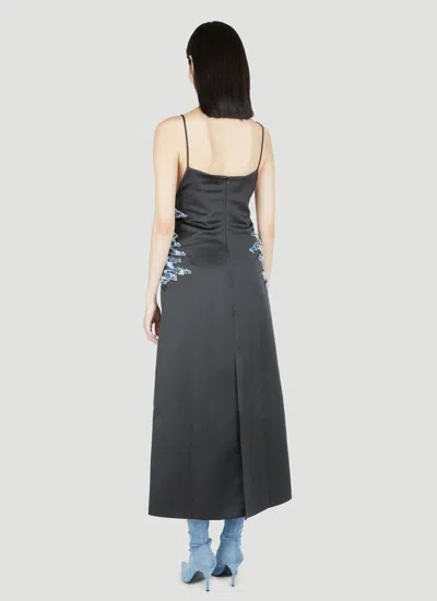 Shop Y/project Women Satin Whisker Dress In Black