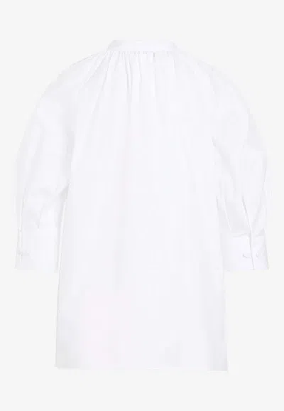 Shop Max Mara Carpi Long-sleeved Blouse In White
