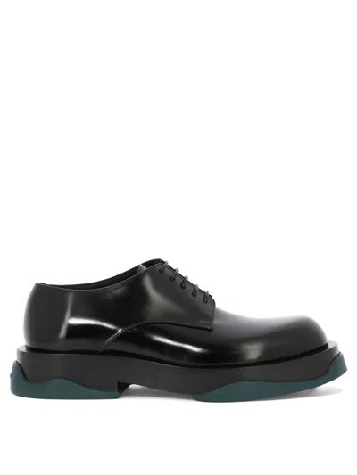 Shop Jil Sander Lace Up Shoes With Contrasting Sole