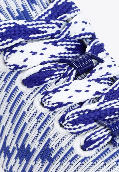 Burberry Dynamic Blue And White Patterned Sneakers In Blue