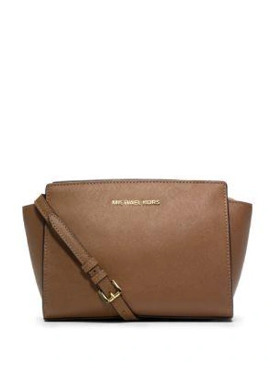 Shop Michael Michael Kors Medium Messenger Bag In Luggage