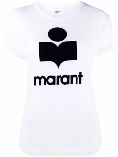 Shop Isabel Marant Étoile T-shirt With Print In White