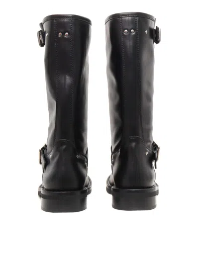 Via Roma 15 Malibu Mid-calf Leather Boots In Black