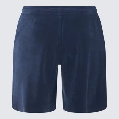 Shop Altea Blue Cotton Shorts