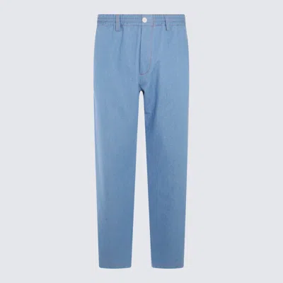 Shop Marni Light Blue Pants In Azure