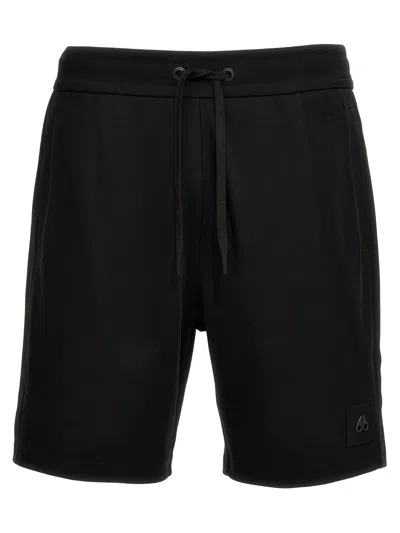 Shop Moose Knuckles 'perido' Bermuda Shorts In Black