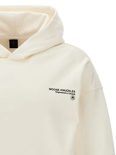 Shop Moose Knuckles 'deschamps' Hoodie In White