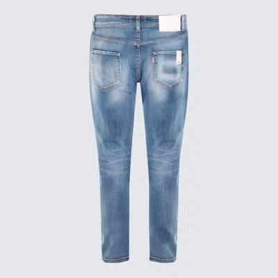 Shop P.m.d.s Pmds Dark Blue Cotton Denim Jeans