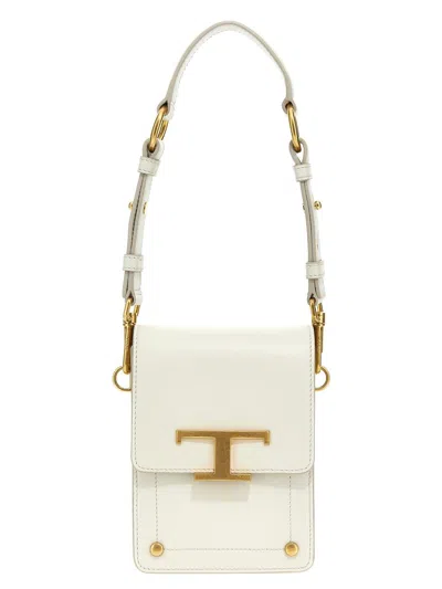 Shop Tod's 't Timeless' Smartphone Crossbody Bag In White