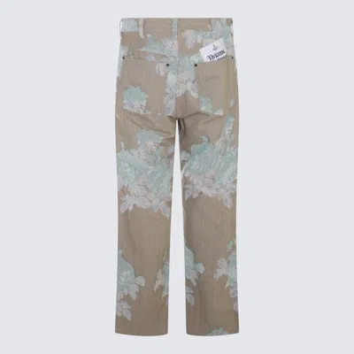 Shop Vivienne Westwood Multicolor Cotton Pants In Roses