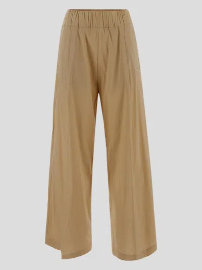 Shop Semicouture Trousers In Sand