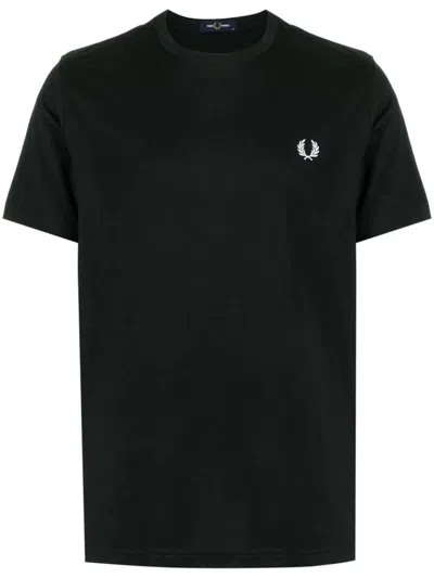Shop Fred Perry Fp Crew Neck T-shirt Clothing In Green