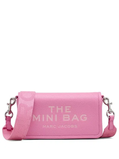 Shop Marc Jacobs The Leather Mini Bag In Petal Pink