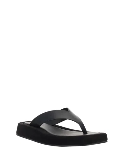 Shop The Row Sandals In Black/black