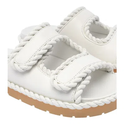 Shop Bottega Veneta Sandals In Bianco