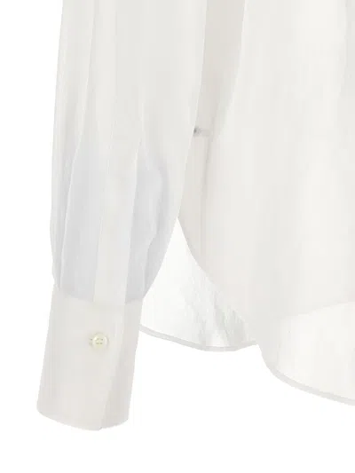 Shop Brunello Cucinelli Floral Embroidery Shirt In White