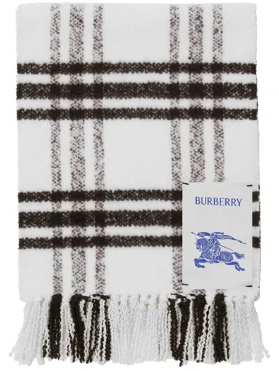 Shop Burberry Scarf In White