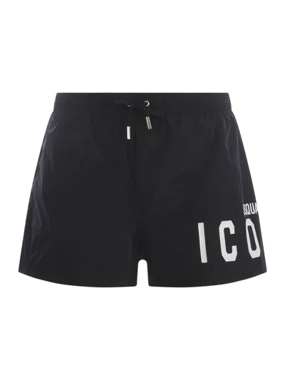 Shop Dsquared2 Swimsuit  "icon" In Black