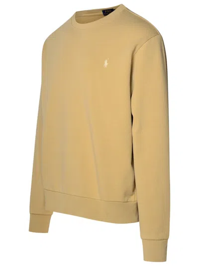 Shop Polo Ralph Lauren Beige Cotton Sweatshirt
