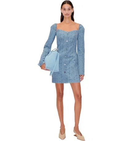 Shop Stine Goya Kitty Denim Dress In Blue