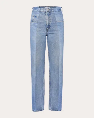 Shop E.l.v Denim E. L.v. Denim Women's Stovepipe Mid-rise Jeans In Blue
