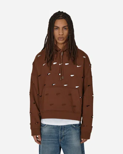 Shop Nike Jacquemus Swoosh Hoodie Cacao Wow In Brown