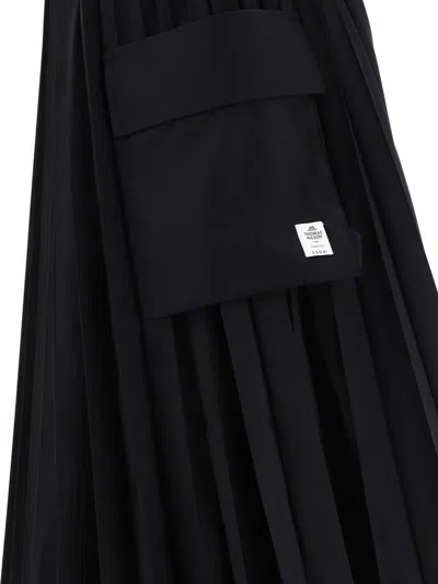 Shop Sacai "thomas Mason" Skirt In Black
