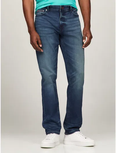 Shop Tommy Hilfiger Men's Denton Straight Fit Dark Blue Wash Jean