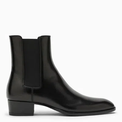 Shop Saint Laurent Chelsea Wyatt Boots In Brown