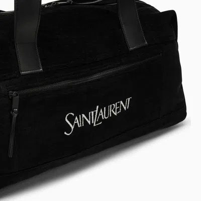 Shop Saint Laurent Duffle Bag With Logo In Black
