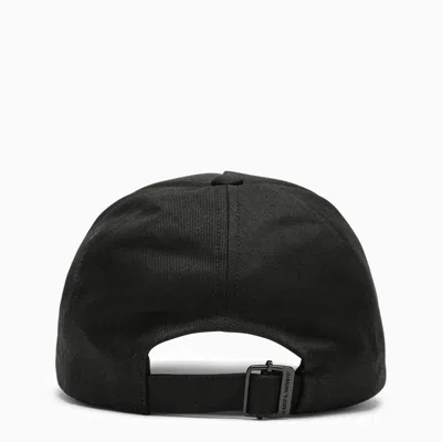 Shop Saint Laurent Linen-blend Baseball Cap In Black
