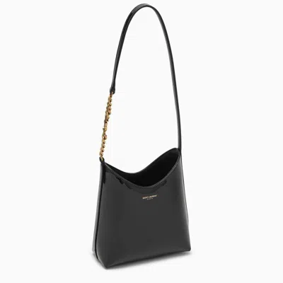 Shop Saint Laurent Mini Randez-vous Patent Hobo Bag In Black