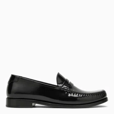 Shop Saint Laurent Patent Loafer In Black