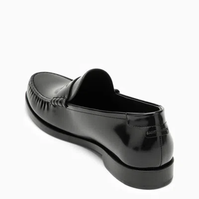 Saint Laurent Le Loafer Loafers In Polished Wrinkled Leather In Black