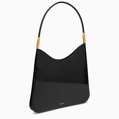 Shop Saint Laurent Sadie Patent Bag In Black