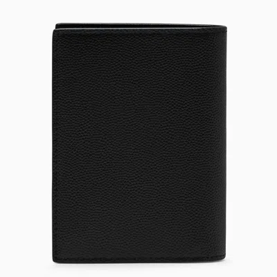 Shop Saint Laurent Vertical Bi-fold Wallet In Black